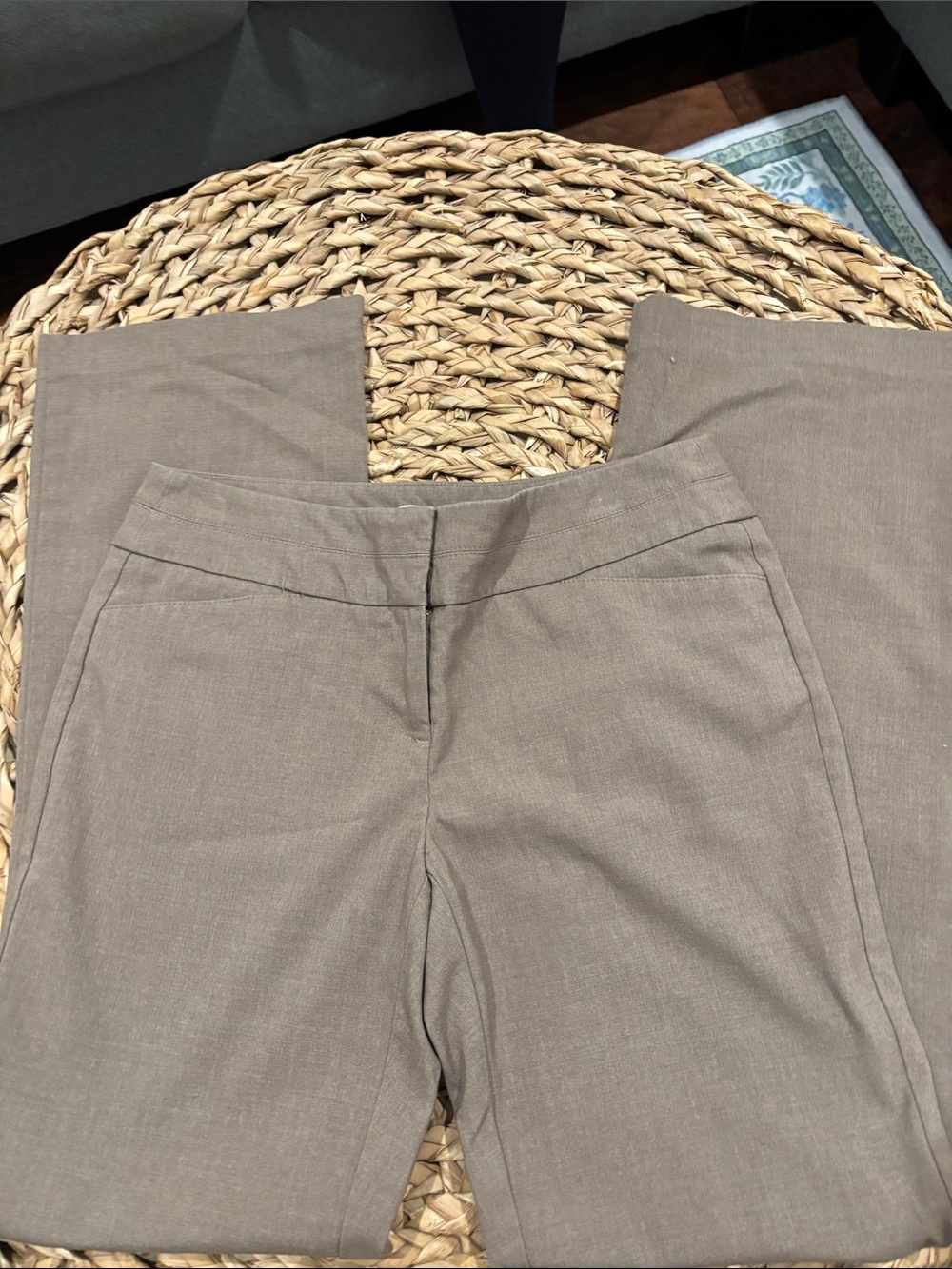 Women's Straight-Leg Dress Trousers in Taupe